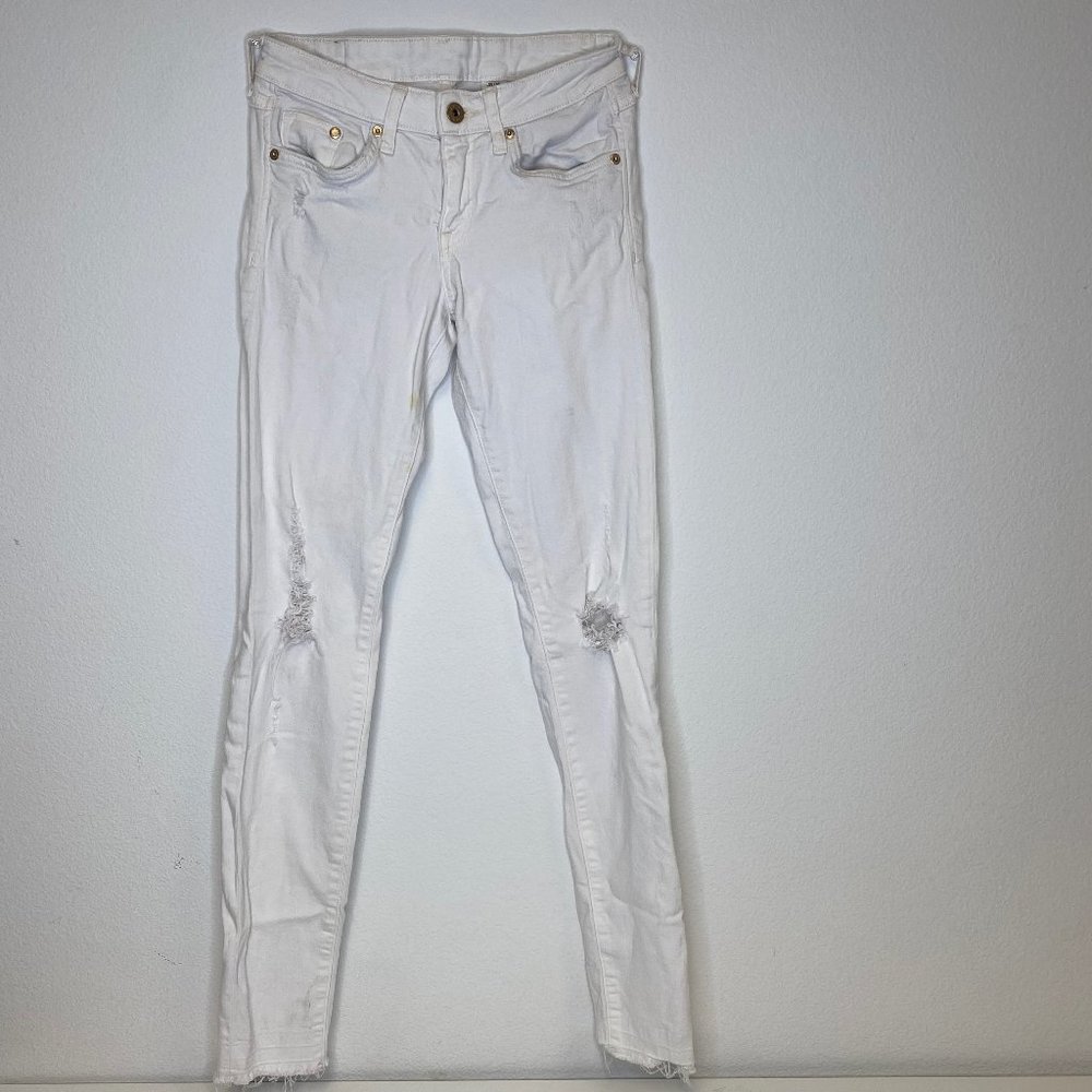 White Distressed Jeans
